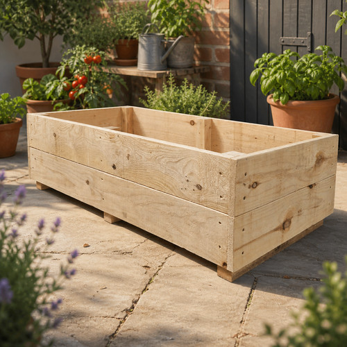 Raised bed planter - planter, base