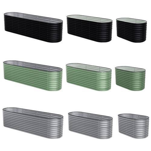 Galvanised raised garden bed - raised,
