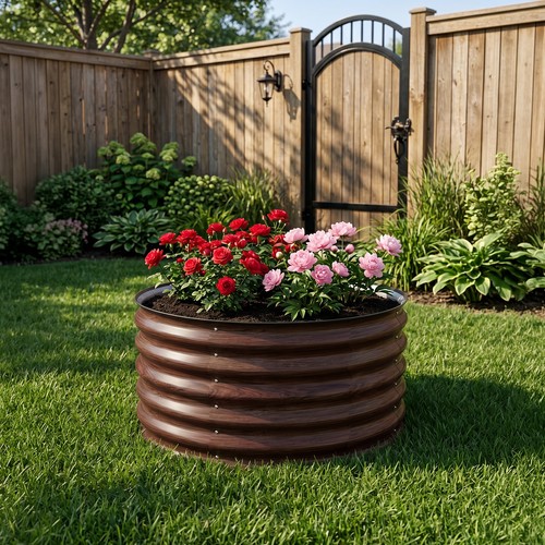 Galvanized steel raised garden - raised,