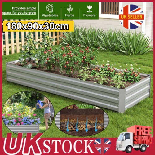6ft galvanised steel raised - steel,