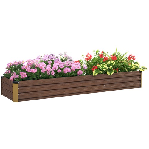 Outsunny galvanised raised bed - raised,