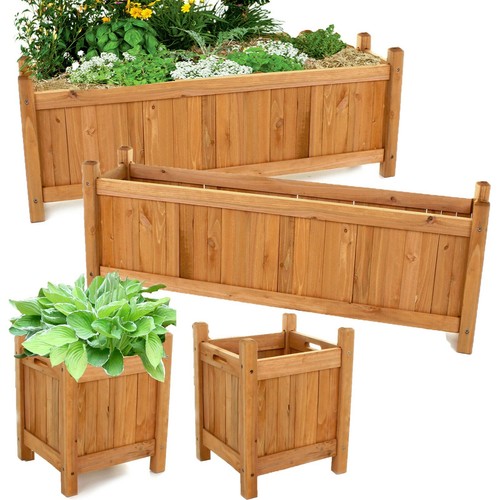 Wooden garden planters set - planters, of