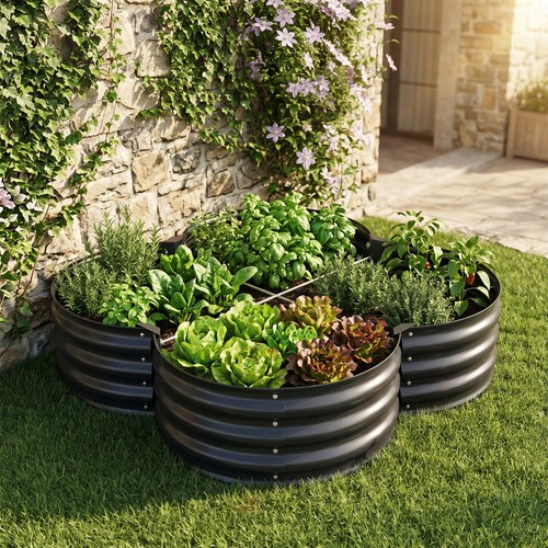Galvanised steel raised - raised, garden