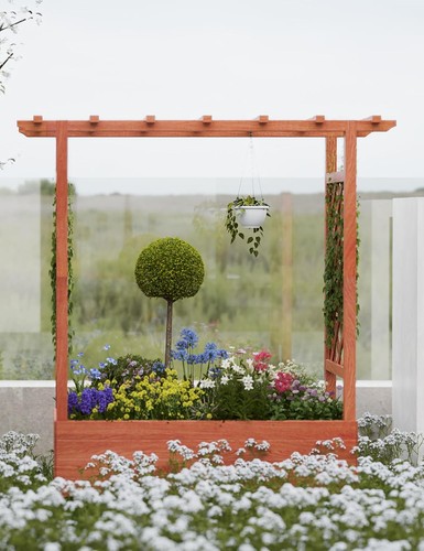 Elevated wooden garden - wooden, bed