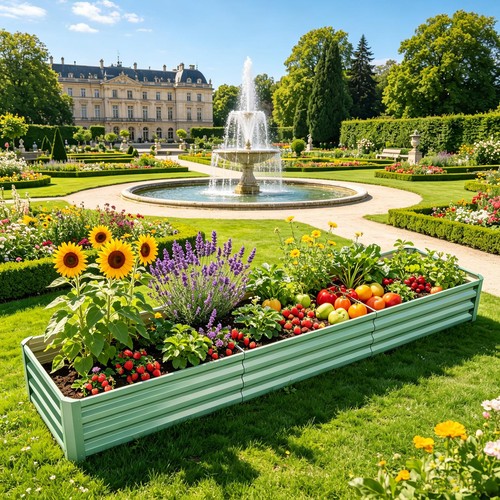 Metal raised vegetable planter - raised,