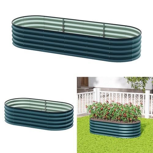 Galvanised steel raised - raised, garden
