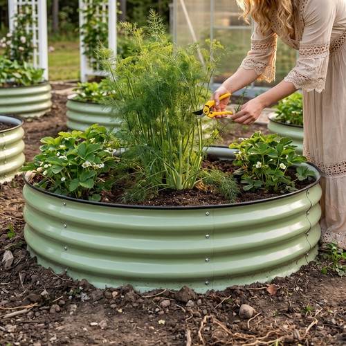 Metal raised garden - metal, bed