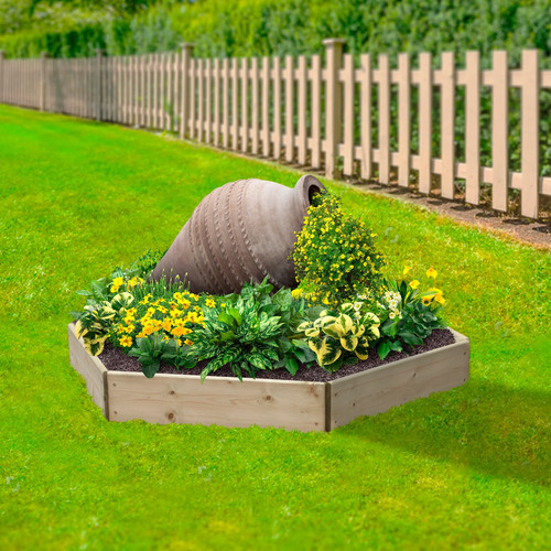 Hexagonal timber raised - timber,