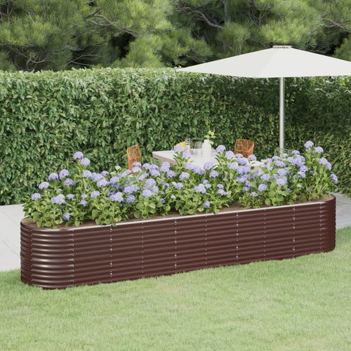Galvanised steel raised garden - galvanised,