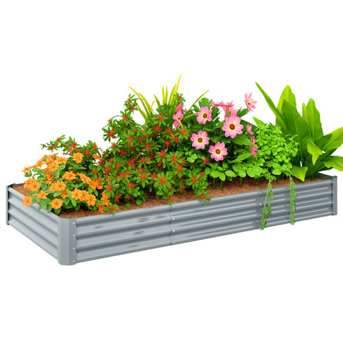 Galvanised raised garden bed - galvanised,