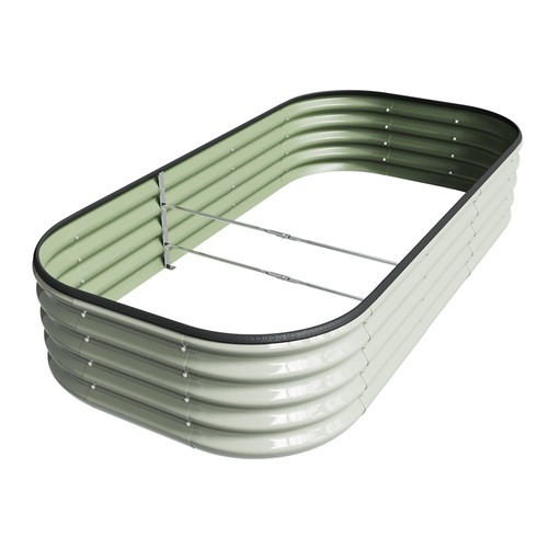 Galvanised steel raised garden - galvanised,