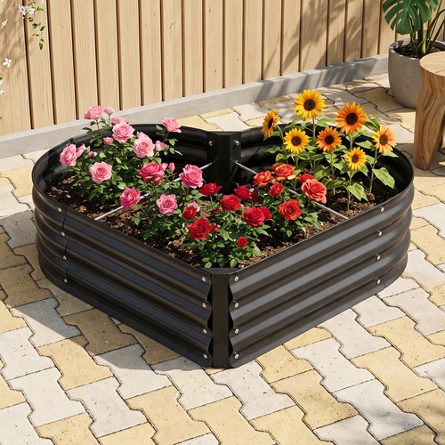 Galvanised raised garden bed - raised,