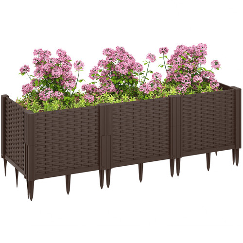 Outsunny plastic planter box - plastic,