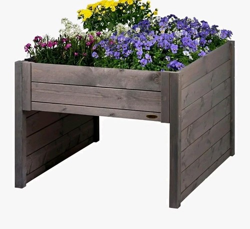 Large wooden raised bed - wooden,