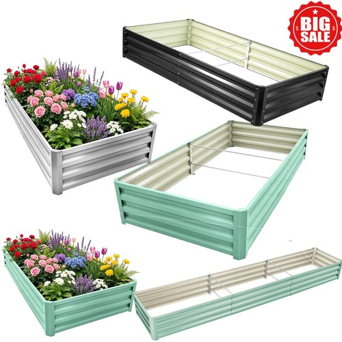 Galvanised steel raised - steel, garden