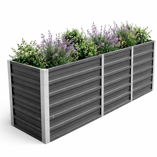 240cm galvanised steel raised - galvanised,