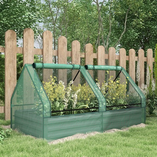 Metal planter box with cover - planter,