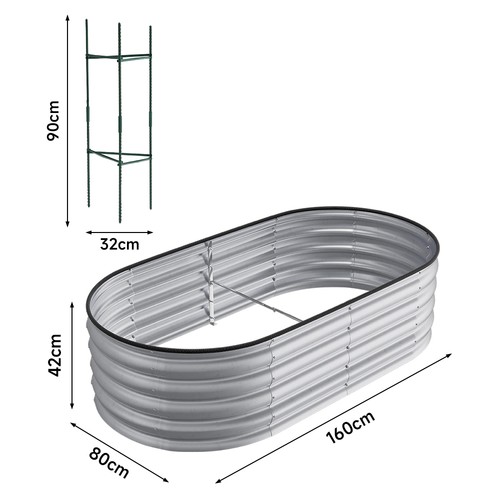 Lifelook galvanised raised bed - lifelook,