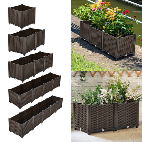 Plastic rattan garden raised - plastic,